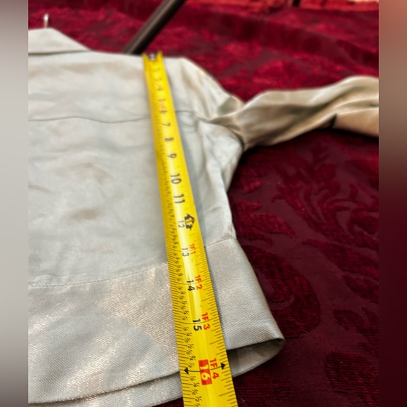 & Other Stories Cropped Tie-Front Button Shirt - Mint Green Size 4 - Picture 11 of 11